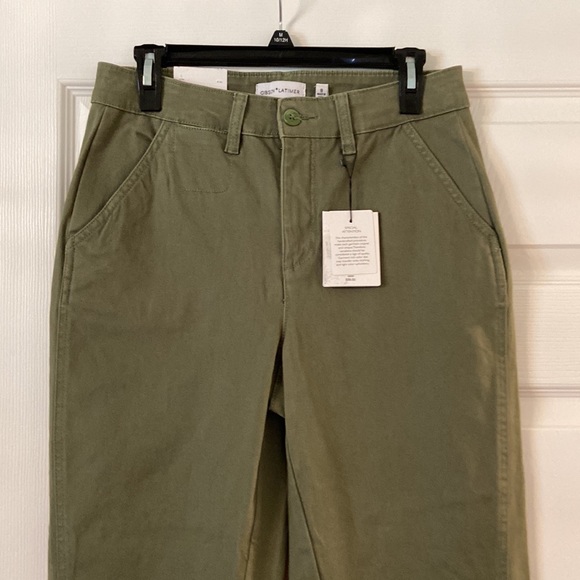 Gibson & Latimer Sage color Pants size 8 inseam 27” high rise relaxed chino - Picture 2 of 16